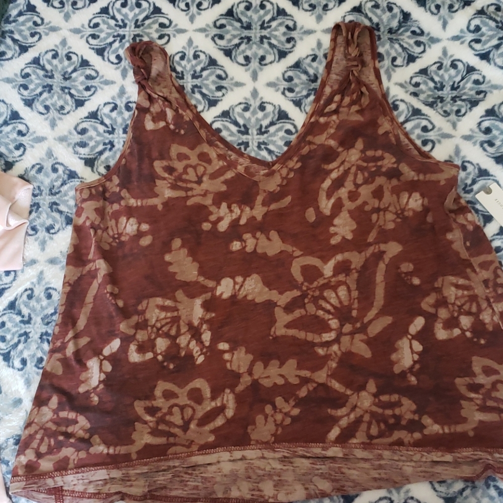 Faded Wine Burgundy Anthropologie Tank